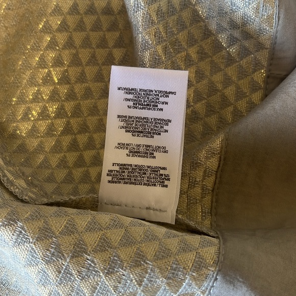 Anthropologie Ganni Gold Brocade Pleated 'Cressida' Mini Skirt Size S - Picture 6 of 6